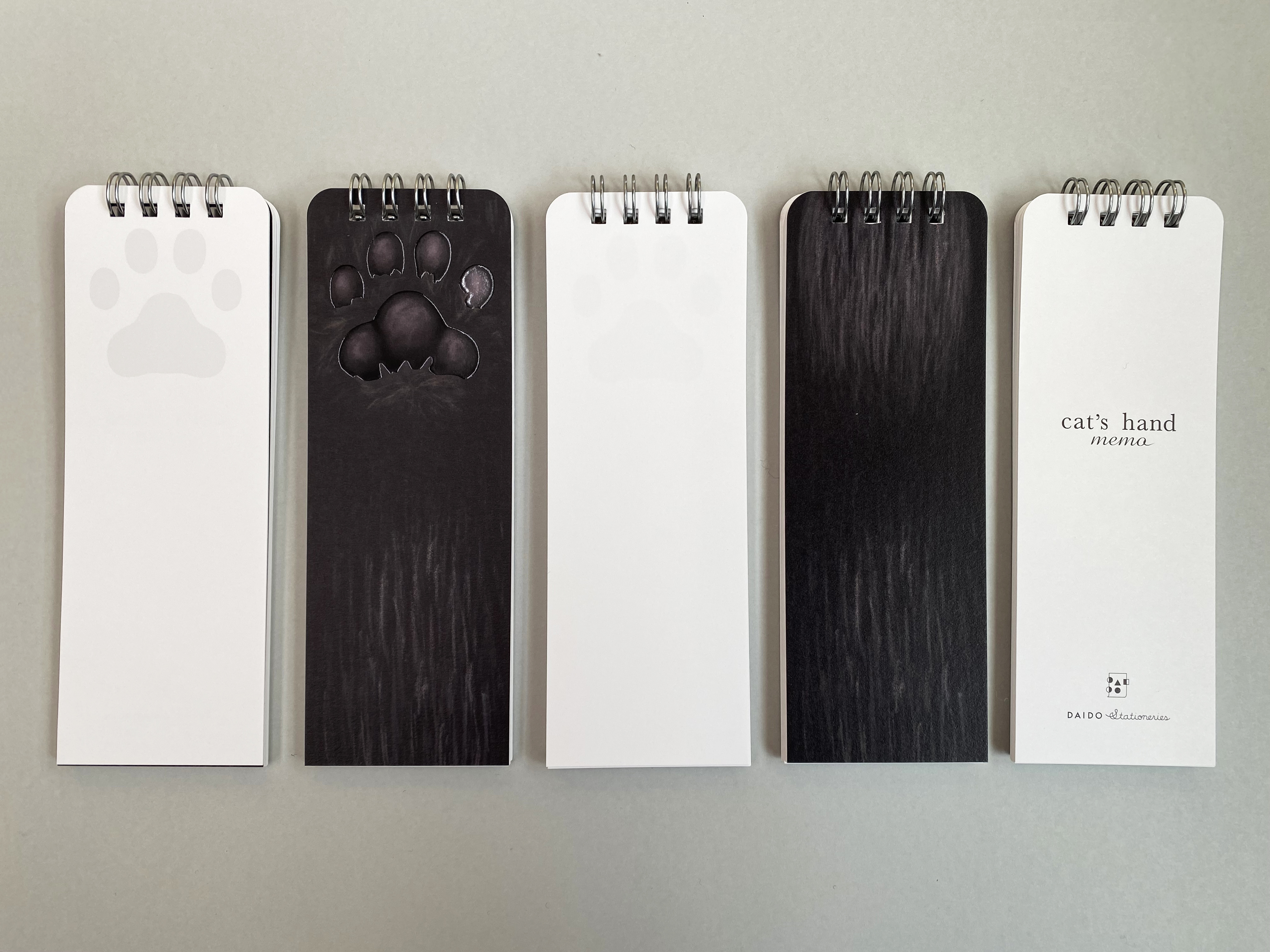 cat’s hand memo（黒猫・三毛猫・グレー猫）