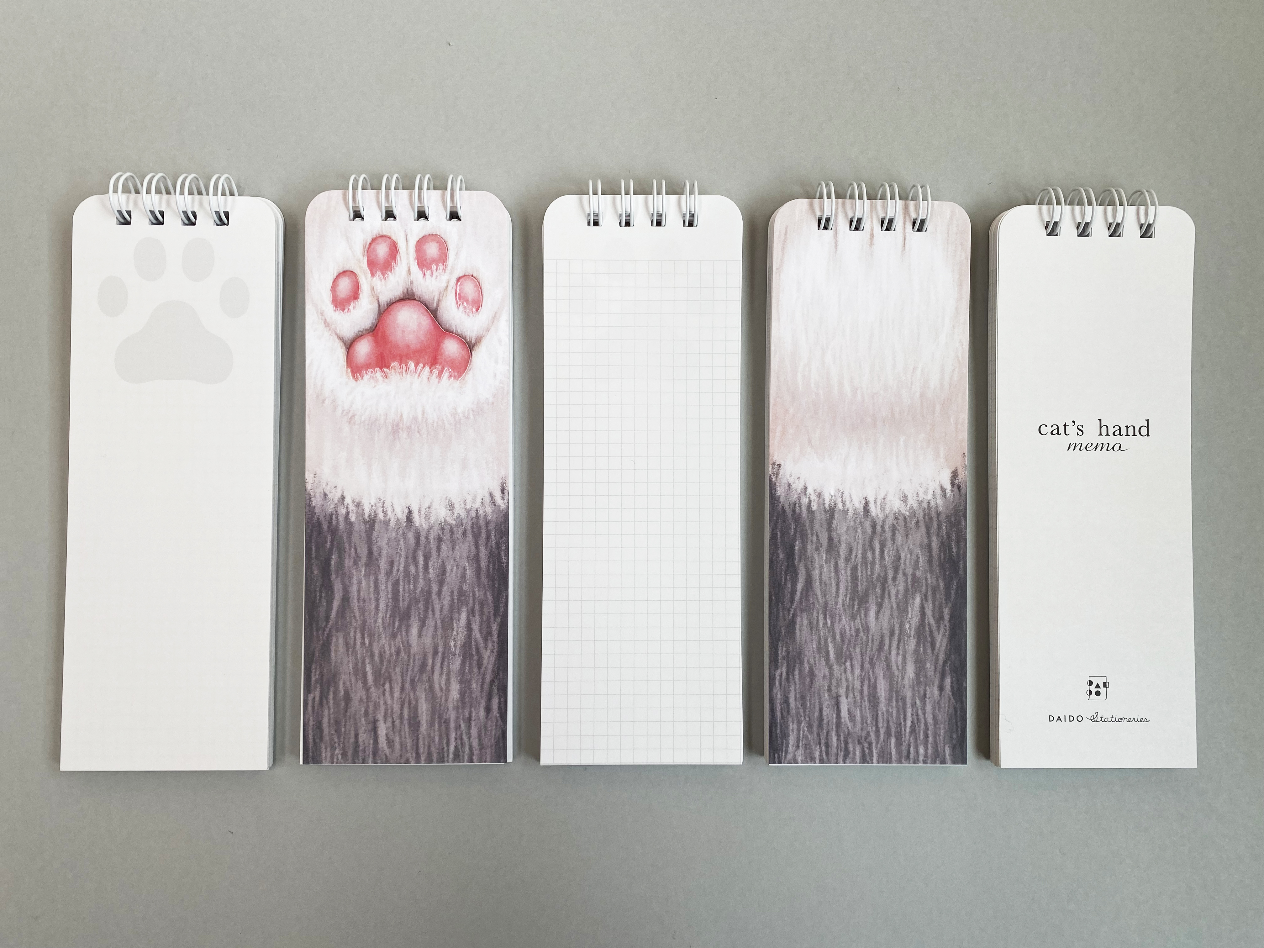 cat’s hand memo（黒猫・三毛猫・グレー猫）